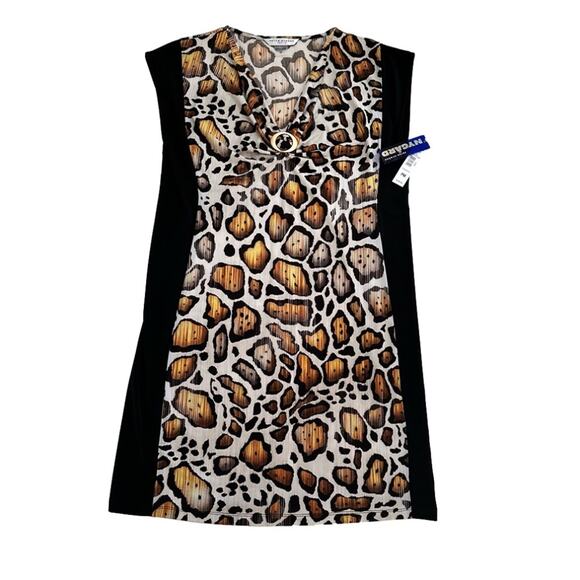 Peter Nygard Cheetah Animal Print Jersey Stretch Sheath Dress Size MP NEW - Picture 7 of 12